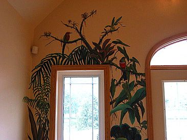 South American Mural - floral and fauna by Candy McManiman