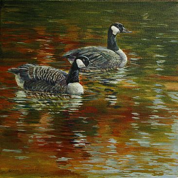 Fall Canadas - Geese by Candy McManiman