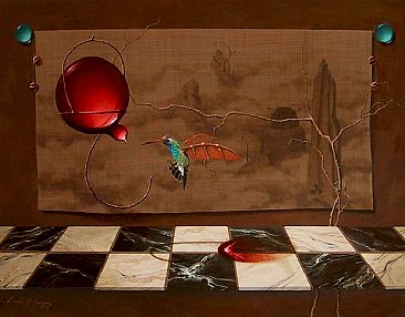 HummingBosch - Hummingbird with Fantasy Wings by Linda Herzog