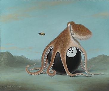 8 - octopus,  pacific giant octopus, 8 ball, bee, honey bee by Linda Herzog