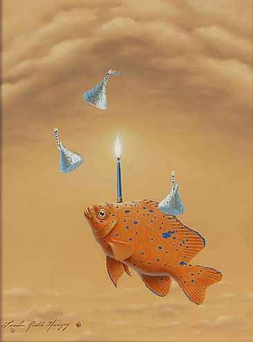 Candle And Kisses - Garibaldi, Fish, Candle, Chocolate, Kisses by Linda Herzog