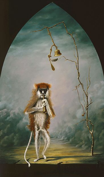 Euterpe - Greek Muse of Music - Monkey, Patas Monkey by Linda Herzog