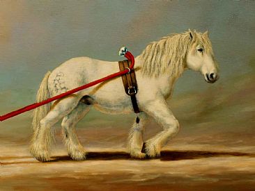 Getting To The Parade - detail Percheron Horse - Percheron Horse by Linda Herzog