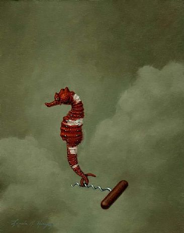 Red Or White? - seahorse  by Linda Herzog
