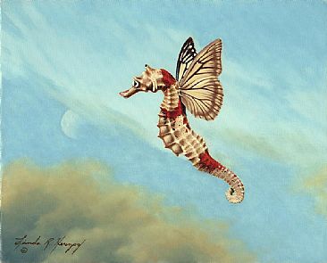 See Horse Fly - Seahorse with butterfly wings by Linda Herzog