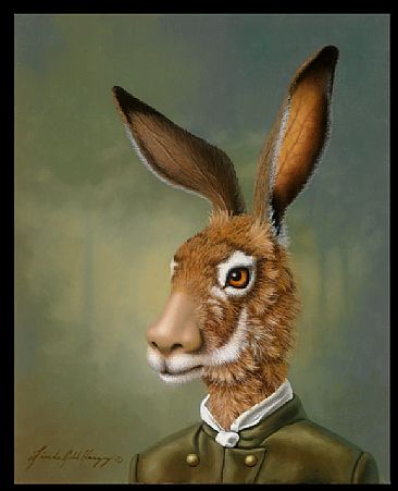 Sir Muzzleson - rabbit, hare by Linda Herzog