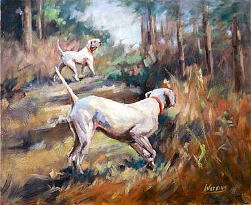 Between A Rock And A Hard Place - Dogs by Peggy Watkins