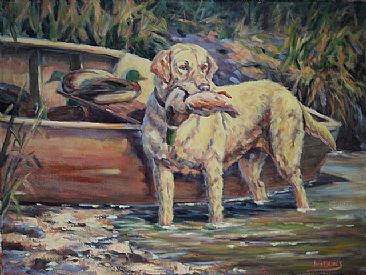 The Duck Collector - Dog by Peggy Watkins