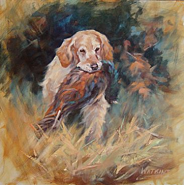 Fall Harvest - Sporting Dogs by Peggy Watkins