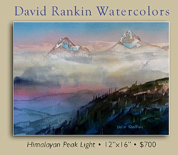 Himalayan Peaks - The last light of day illuminates peaks in the Ganges Himalayas by David Rankin