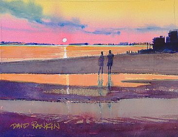 Sanibel Sunset 1 - The sun setting over Sanibel Island, Florida by David Rankin