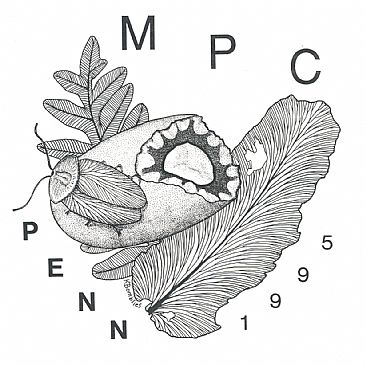 MPC Conference logo - Carboniferous cockroach and plants by Kirsten Bomblies