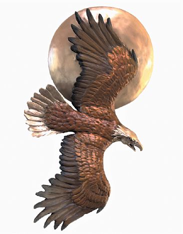 EAGLE OF THE SUN  - Eagle wall hanging sculpture  by Chris Navarro