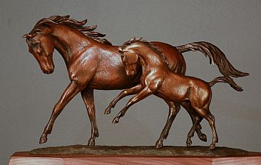 Joy Of Life - Horses Mare and Colt by Chris Navarro