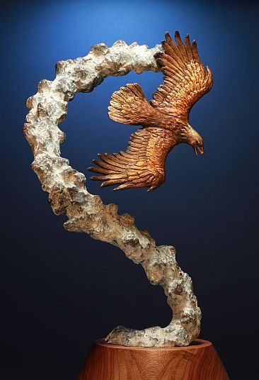 ''CLOUD DANCER'' - Eagle flying by Chris Navarro