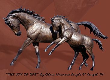 The Joy Of Life - Mare with Colt by Chris Navarro