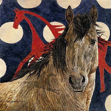 The Horse Tipi - Horse/Native by Judy Larson