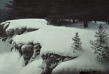 Algonquin Winter - Winter night landscape by Michael Dumas