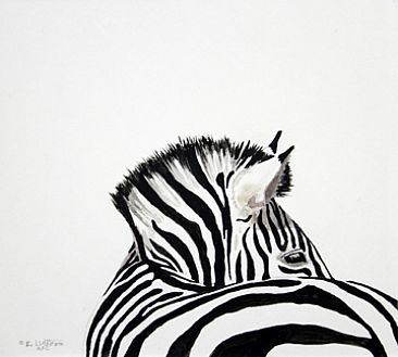 Study_Keeping An Eye Out - Plains Zebra by Esther Lidstrom