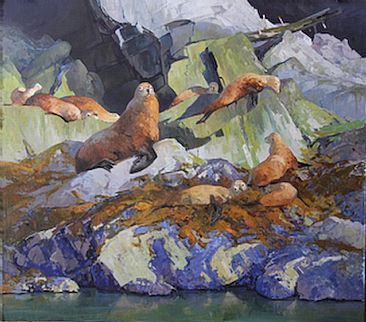 Mussel Lion Haul Out - Sea Lions by Gregory McHuron