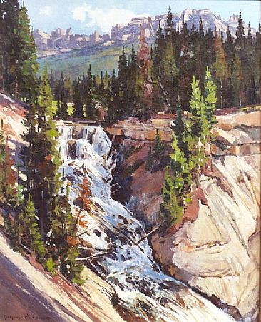 Summer Cascade - Brooks Falls by Gregory McHuron