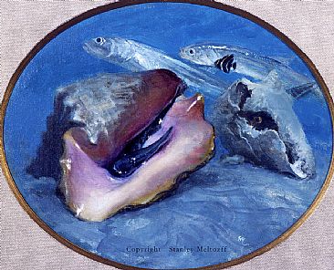 Ladyfish, Live Conch/Dead Conch - Ladyfish  conch by Stanley Meltzoff