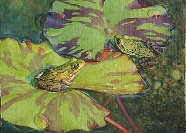Green on green - Frog by Patricia Pepin