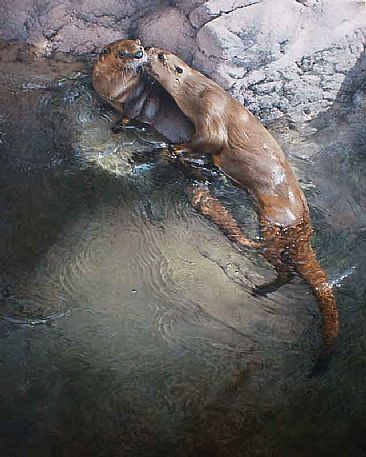 Wet kiss - Otter by Patricia Pepin