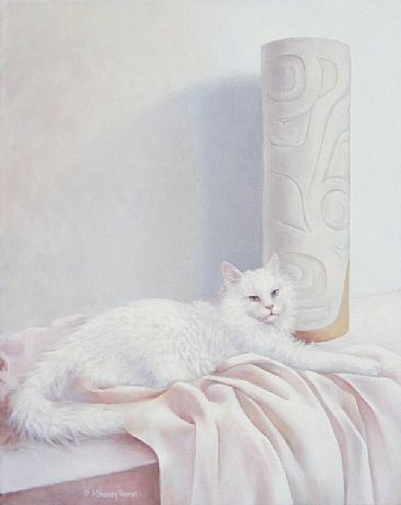 White on White - Cats by J. Sharkey Thomas