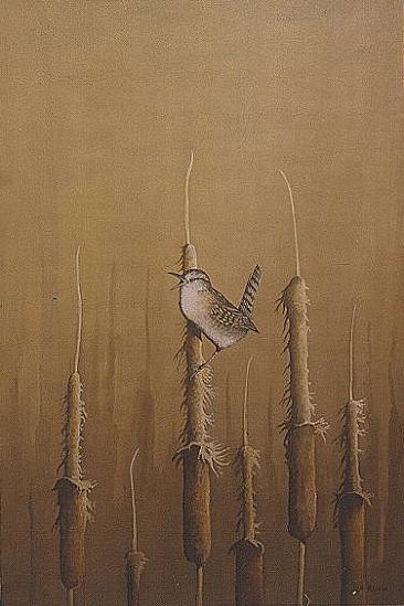 Morning Song - Marsh Wren by Len Rusin