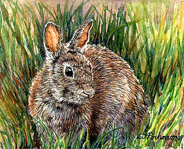 Brush Rabbit -  by Linda Parkinson