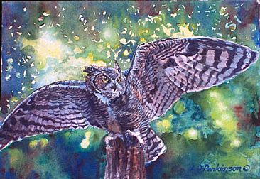 Great Horned Owl -  by Linda Parkinson