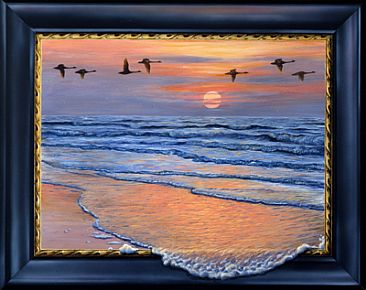 Sundown with Whooper Swans -  by Harro Maass