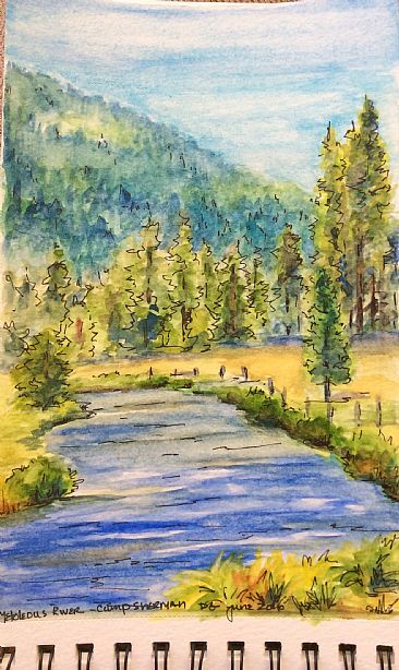 Metolius River Camp Sherman Oregon - Landscape by Paula Golightly