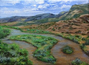 Rio Chama-Monsoon Days - landscape by Paula Golightly