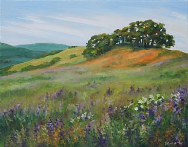 Lupine Bloom in the Bald Hills - Landscape by Paula Golightly