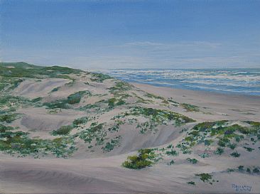 Early Spring at Ma-le'l Dunes - dunes by Paula Golightly