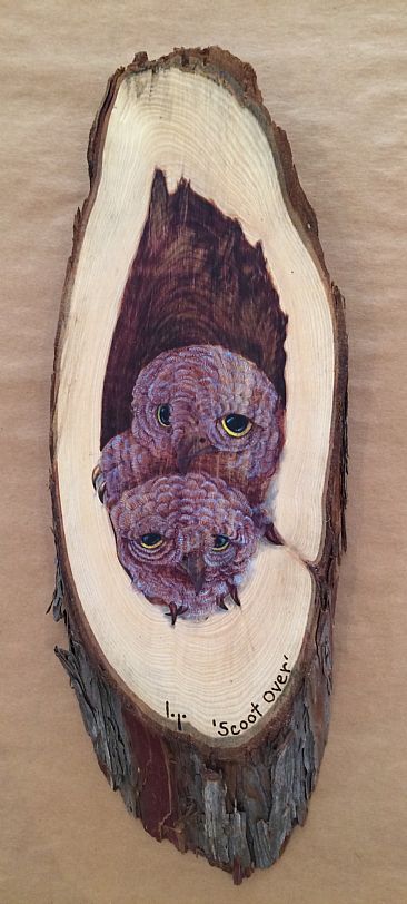 Scoot Over - SOLD - Owlets by Betsy Popp