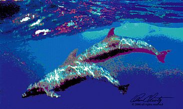 Act Naturally  - Spotted Bottle Nosed Dolphins by Karen Fischbein