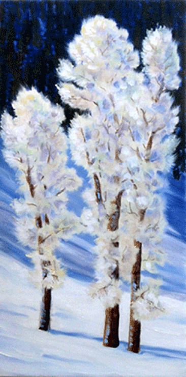 Crystal Cottonwoods - Winter in Yellowstone by Kitty Whitehouse