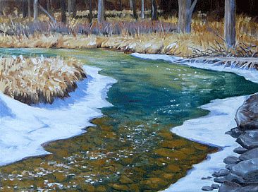 The Fishing Hole - Montana Creek by Kitty Whitehouse