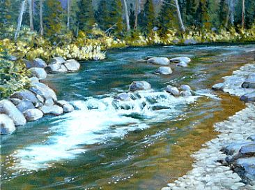 A River Runs Through It - Montana Creek by Kitty Whitehouse