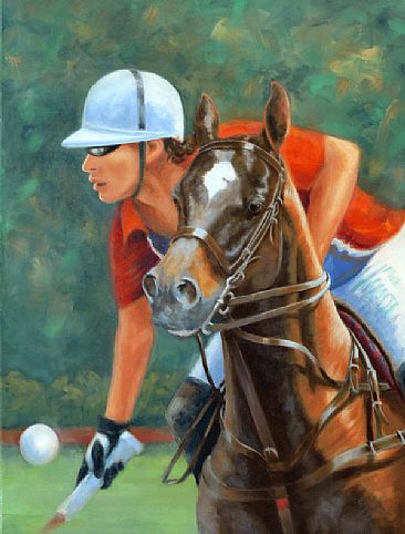 Teamwork 1 - Polo Pony and Rider by Kitty Whitehouse