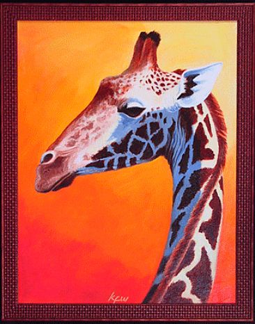 Flaming Giraffe - Giraffe by Kitty Whitehouse