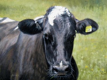Garbo - Holstein portrait by Sally Berner