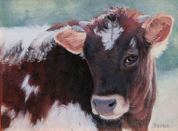 Wyoming Baby - Longhorn Calf - SOLD by Sally Berner
