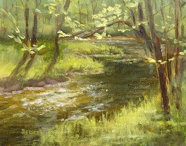 Spring Sunshine - Little Suamico River -  by Sally Berner