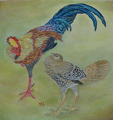 Sri Lanka Jungle Fowl - Sri Lanka Jungle Fowl (gallus lafayetii) by Alejandro Bertolo