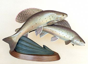 Fred and Ginger - Fish - Artic Grayling by Joseph Swaluk