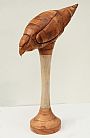 Stooping Falcon - woodcarving of life-size falcon by Martin Hayward-Harris (2)